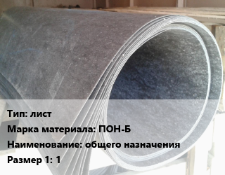 Паронит лист ПОН-Б общего назначения 1, шт цена от 220.97 Тг / шт, где купить, условия доставки в Шымкенте и Южно-Казахстанской области